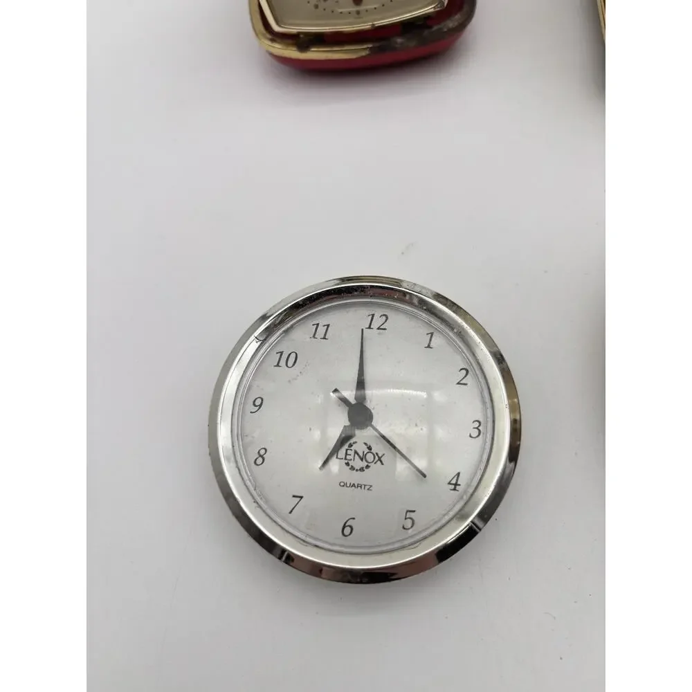 Lot Of 6 Vintage Travelers Alarm Clocks And Other Clocks For Parts And Repair